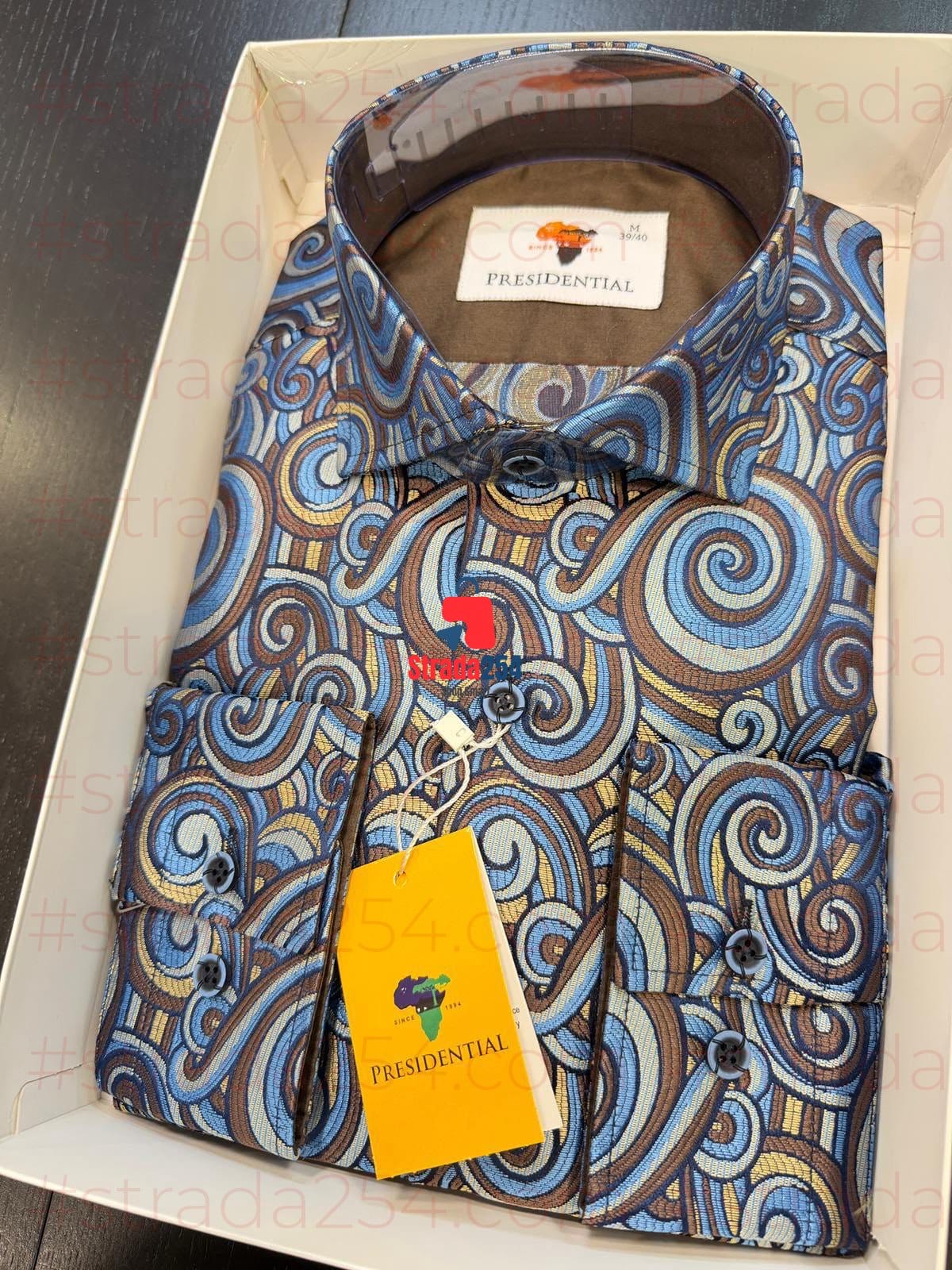 Presidential Premium Patterned Dress Shirt – Luxury Long Sleeve Men's Shirt|TWN