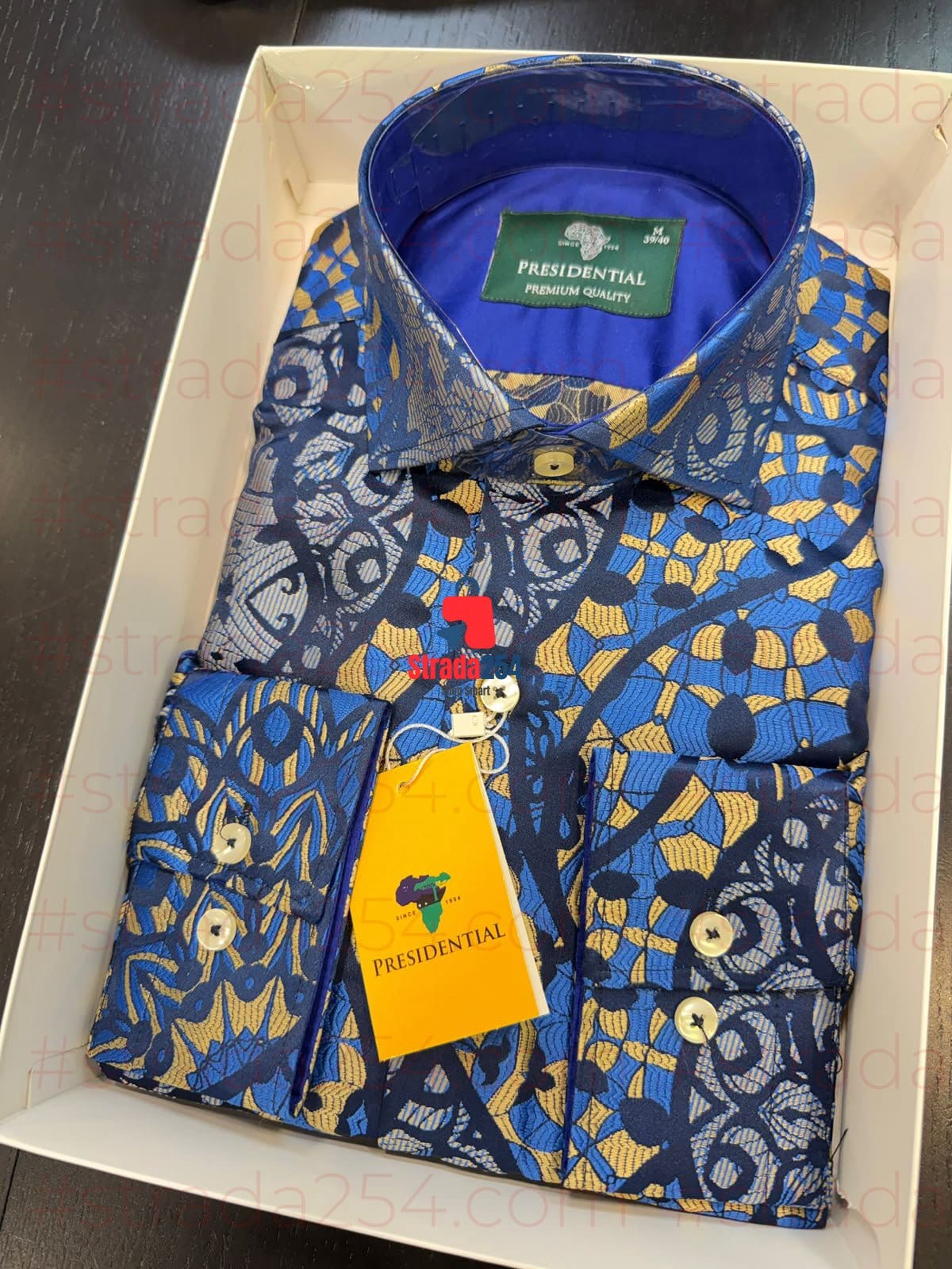 Presidential Premium Patterned Dress Shirt – Luxury Long Sleeve Men's Shirt|TWN