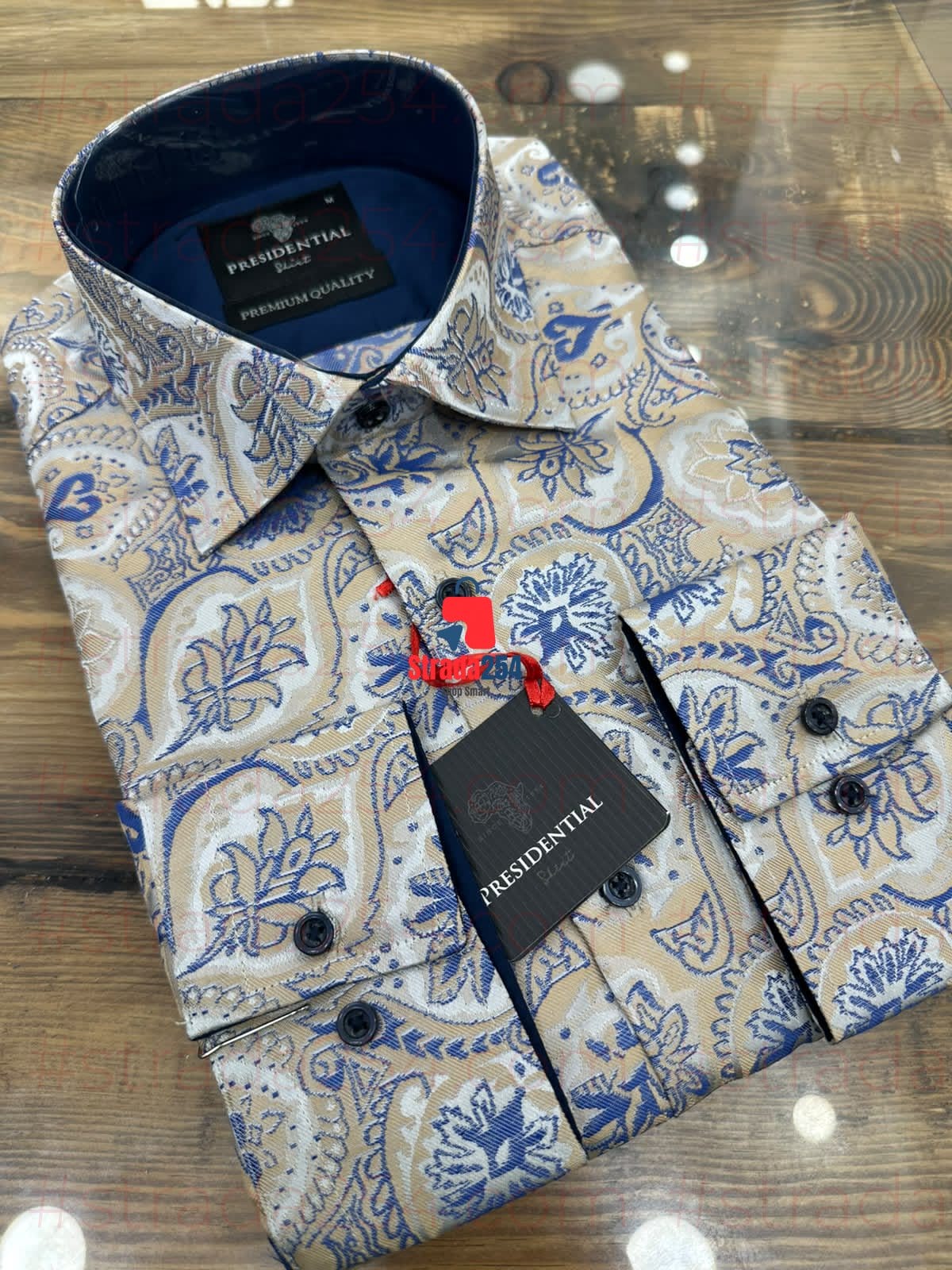 Presidential Premium Patterned Dress Shirt – Luxury Long Sleeve Men's Shirt|TWN