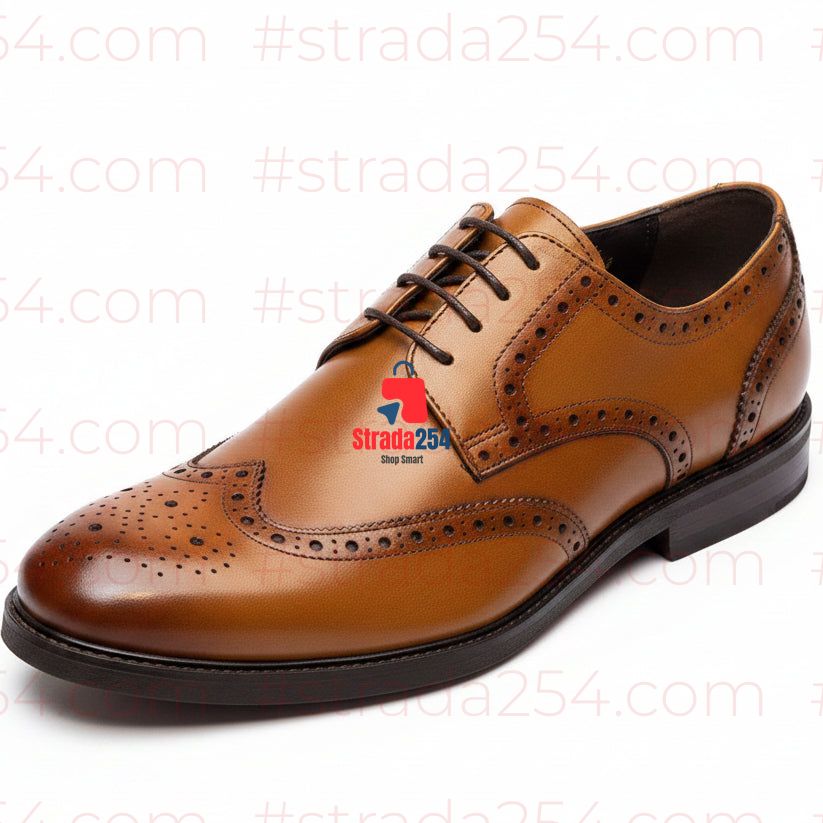 Men's Premium Leather Brogue Dress Shoes – Classic Formal Lace-Up Business Shoes_AT