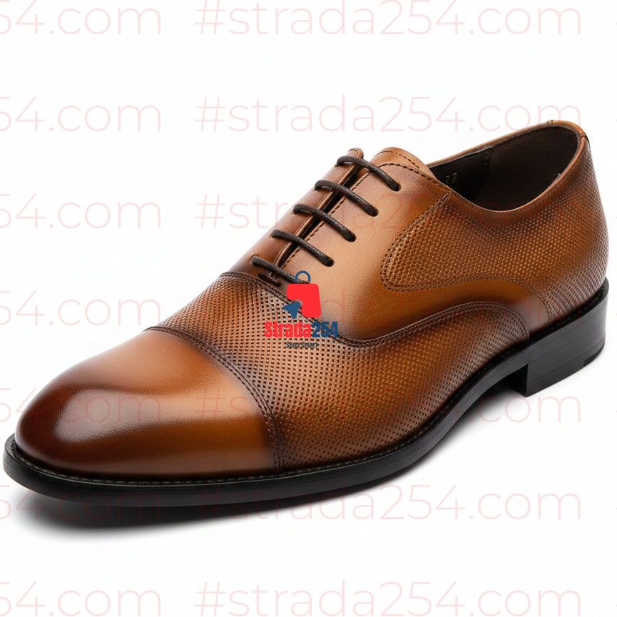 Men's Premium Leather Brogue Dress Shoes – Classic Formal Lace-Up Business Shoes_AT