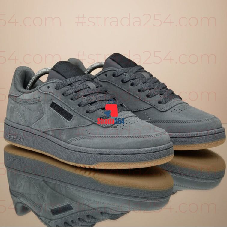 Men’s Grey Casual Sneakers – Lace-Up Low-Top Shoes with Gum Sole_pk8s