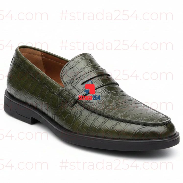 Men’s Textured Slip-On Loafers||TJ