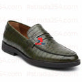 Men’s Textured Slip-On Loafers||TJ