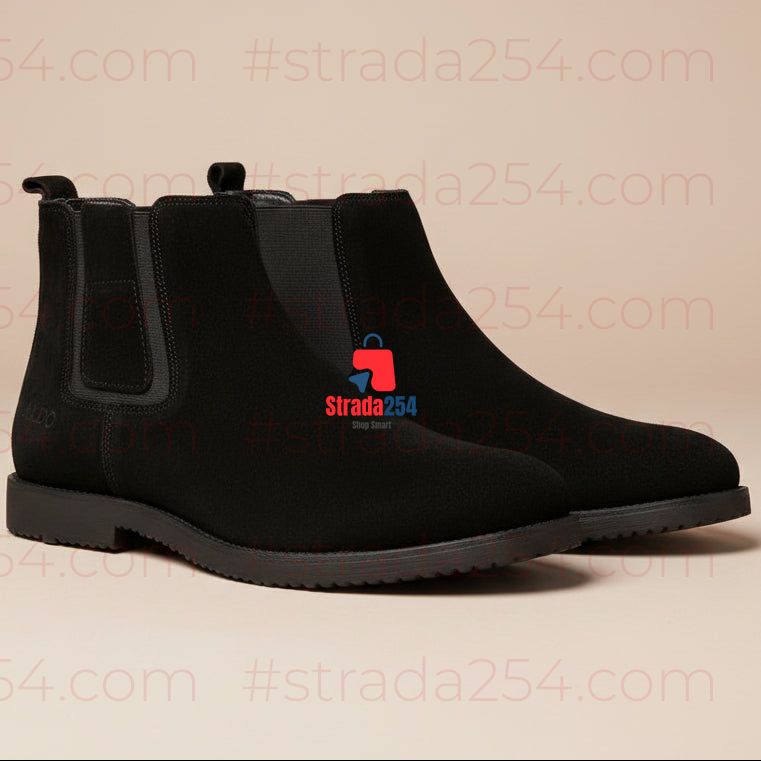 Men’s Chelsea-Style Ankle Boots – Slip-On Casual Boots with Rugged Sole