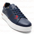 Men’s Casual Sneakers – Low-Top Lace-Up Shoes with Textured Panel Design||4B