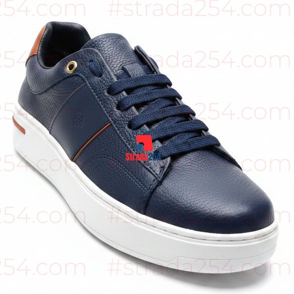 Men’s Casual Sneakers – Low-Top Lace-Up Shoes with Textured Panel Design||4B