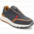 Men’s Casual Sneakers – Charcoal Grey & Tan