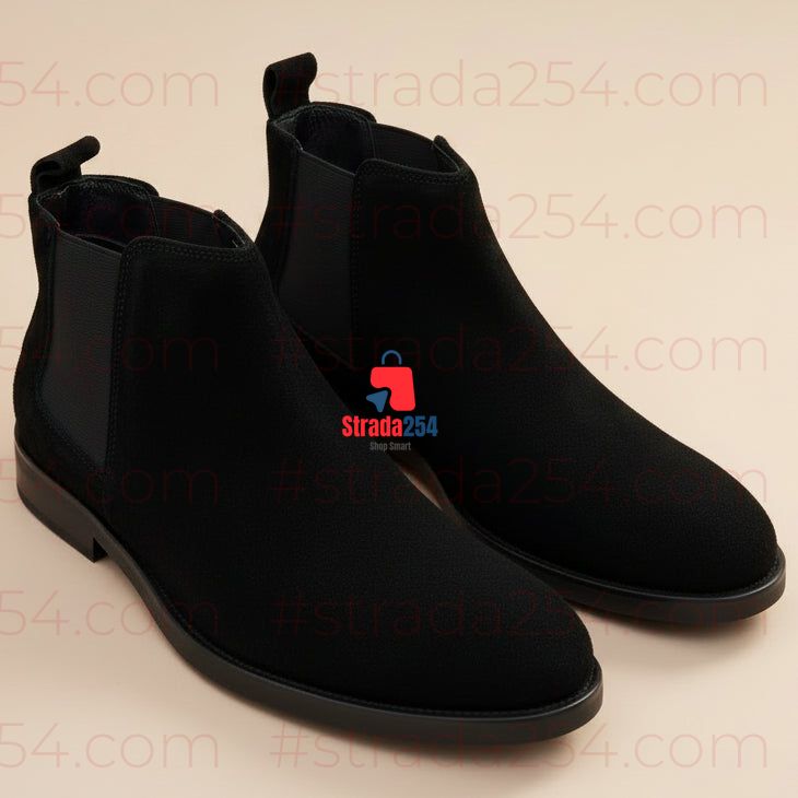 Men's Suede Chelsea Boots | Classic Slip-On Ankle Boots_prnc