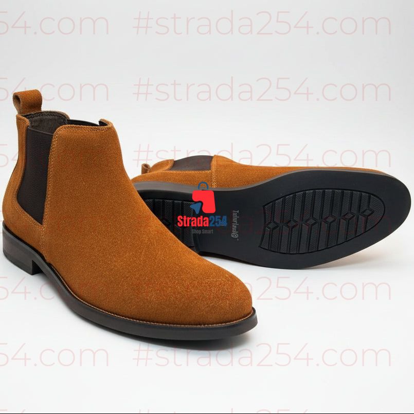 Men's Suede Chelsea Boots | Classic Slip-On Ankle Boots_prnc