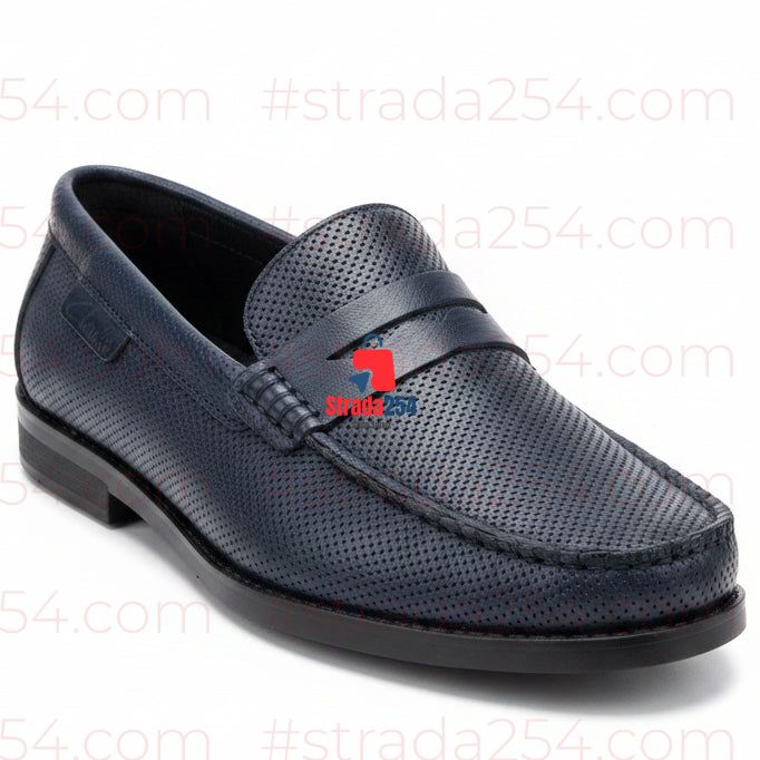 Men’s Casual Penny Loafers – Textured Finish||55W