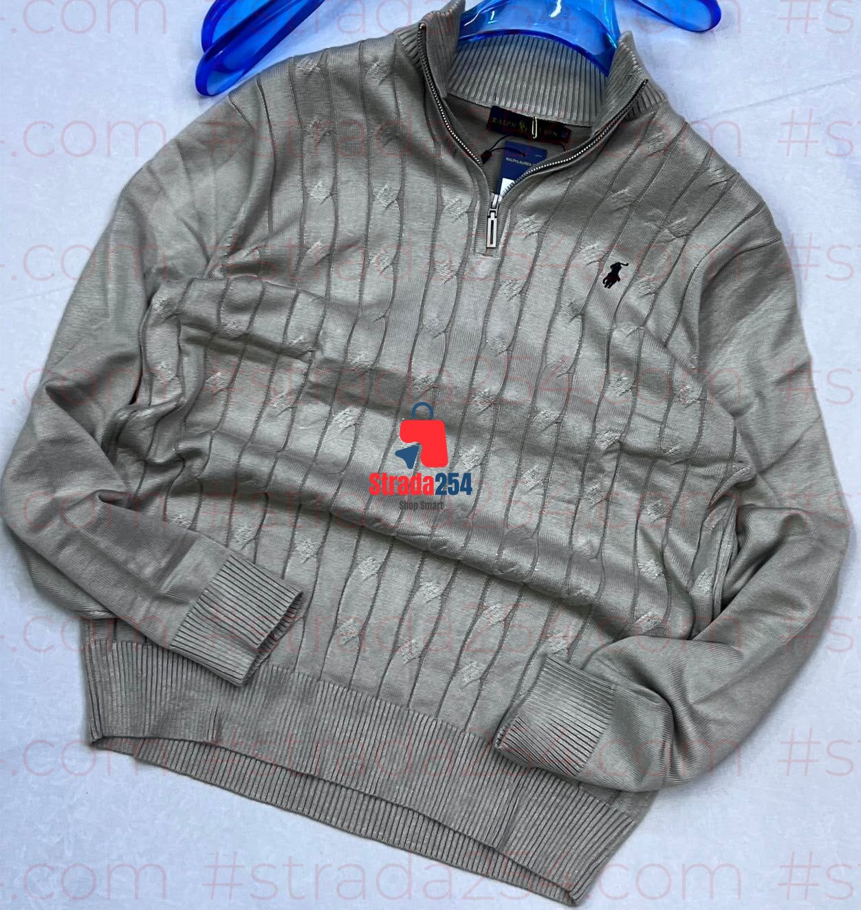 Men’s Textured Quarter-Zip Knit Pullover_at