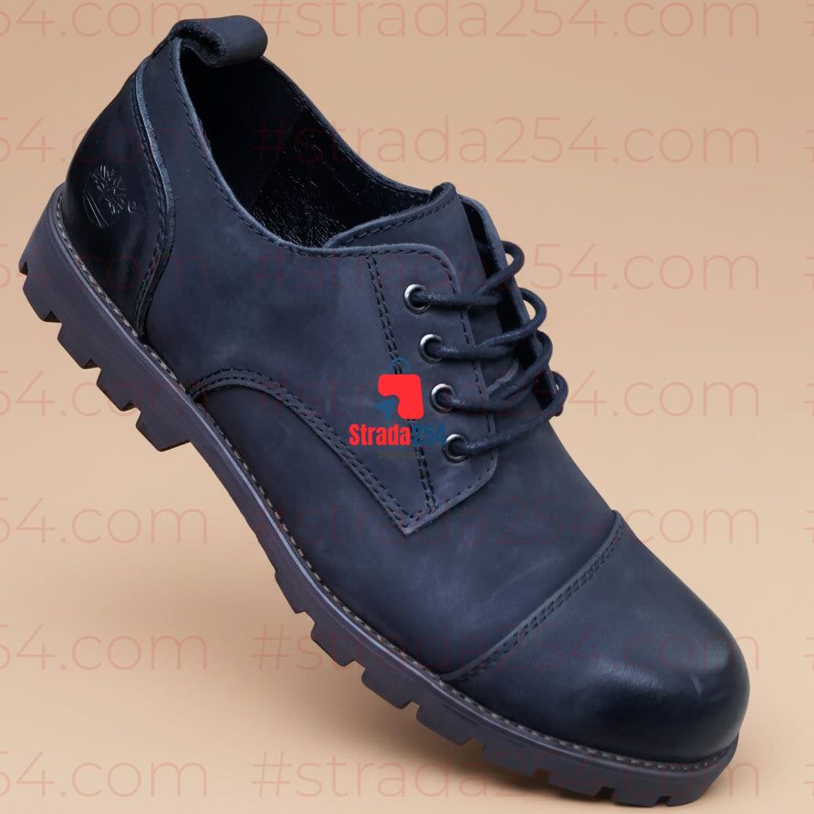 Men’s Casual Ankle Boots – Leather-Look Lace-Up Boots with Lug Sole_1c