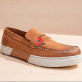 Men’s Casual Loafers – Leather-Look Moc-Toe Slip-On Shoes_kk