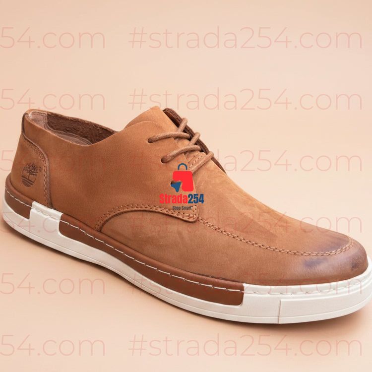Men’s Casual Leather-Look Lace-Up Shoes_kk
