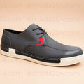 Men’s Casual Leather-Look Lace-Up Shoes_kk