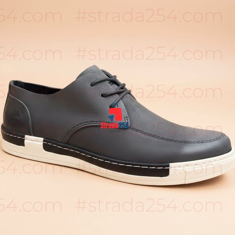 Men’s Casual Leather-Look Lace-Up Shoes_kk