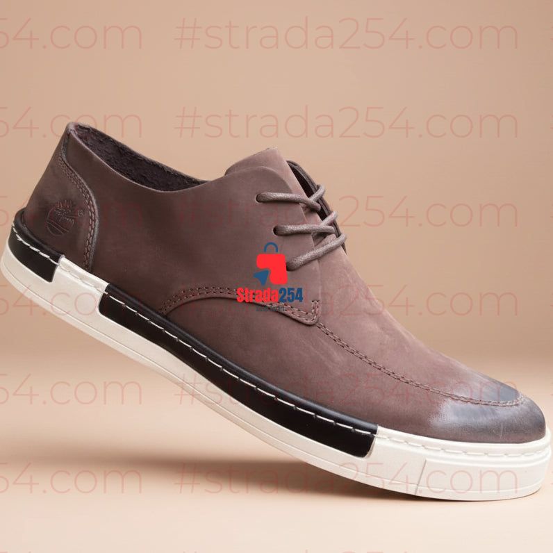 Men’s Casual Leather-Look Lace-Up Shoes_kk