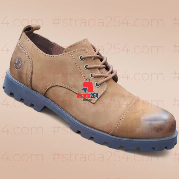 Men’s Casual Ankle Boots – Leather-Look Lace-Up Boots with Lug Sole_1c