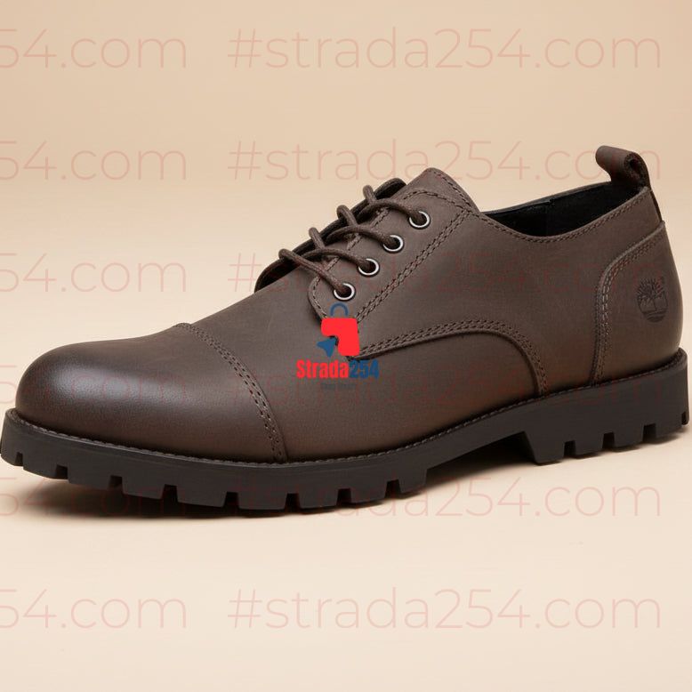 Men’s Casual Ankle Boots – Leather-Look Lace-Up Boots with Lug Sole_1c