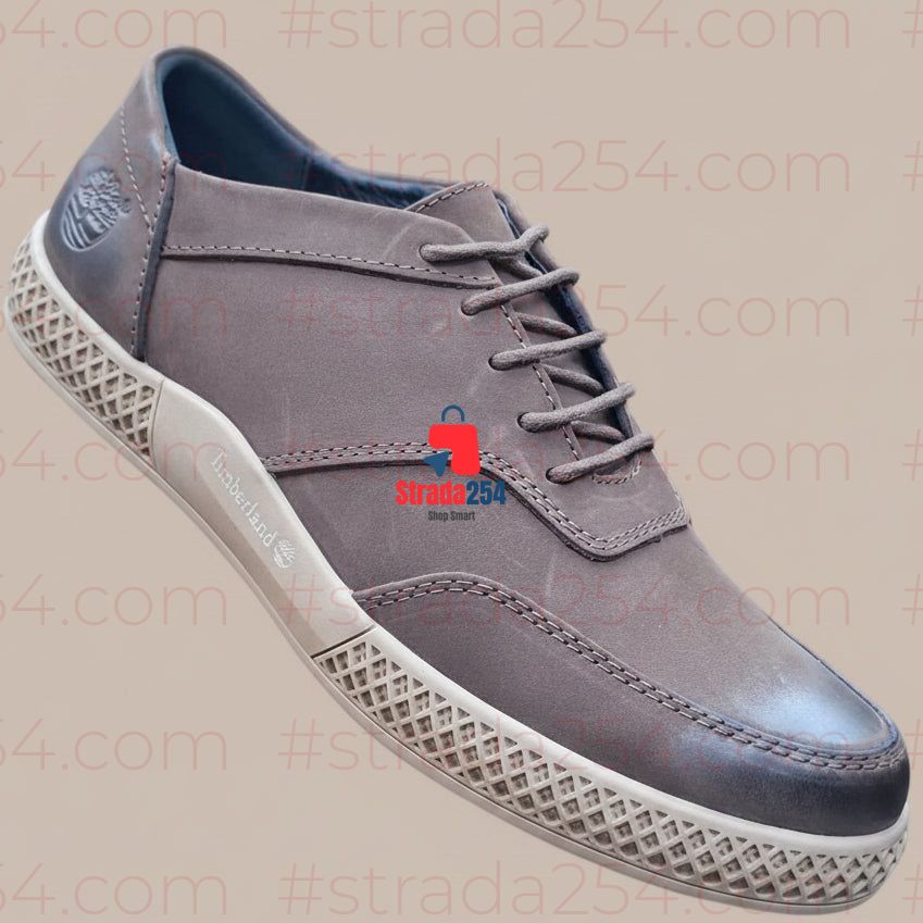 Men’s Casual Lace-Up Sneakers – Leather-Look Shoes with Textured Sole_1c