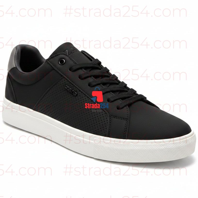 Men’s Black Low-Top Casual Sneakers||SMK