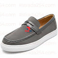 Men’s Suede-Style Penny Loafers with White Sole||SA2