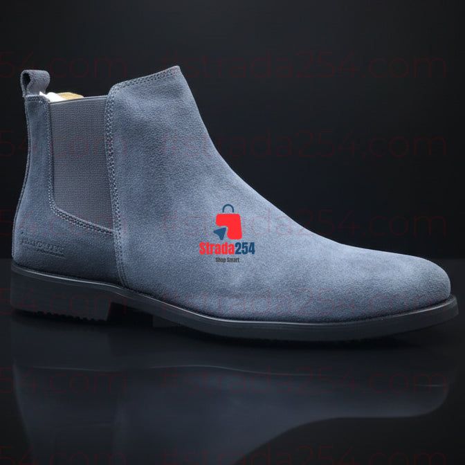 Men’s Suede Chelsea Boots – Classic Slip-On Smart Casual Shoes_trn