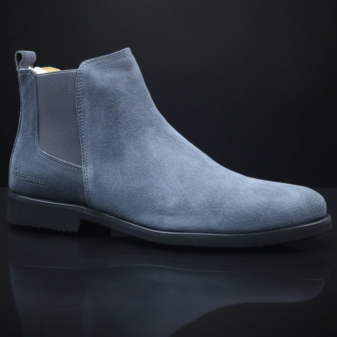 Men’s Suede Chelsea Boots – Classic Slip-On Smart Casual Shoes_trn