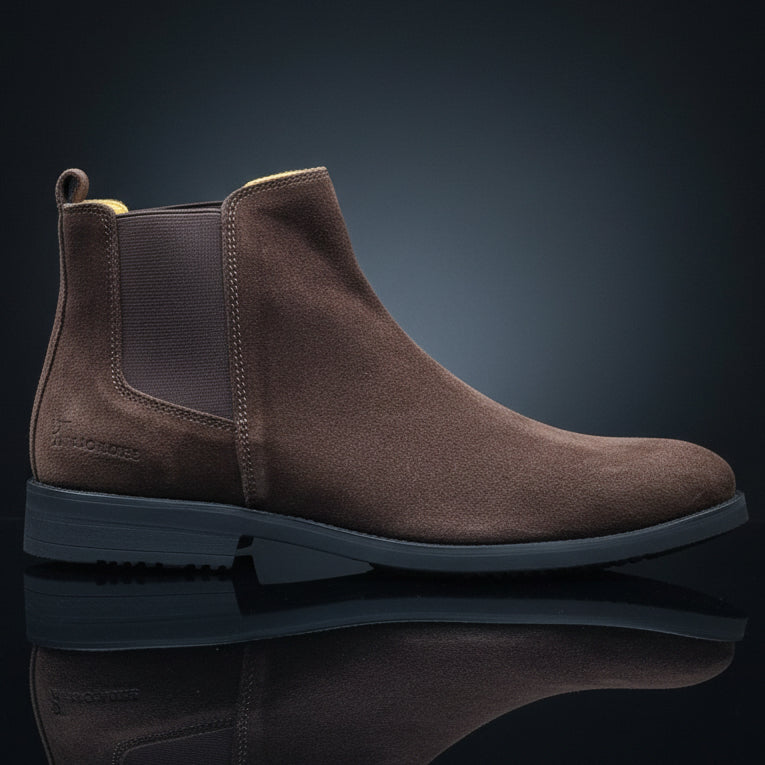 Men’s Suede Chelsea Boots – Classic Slip-On Smart Casual Shoes_trn