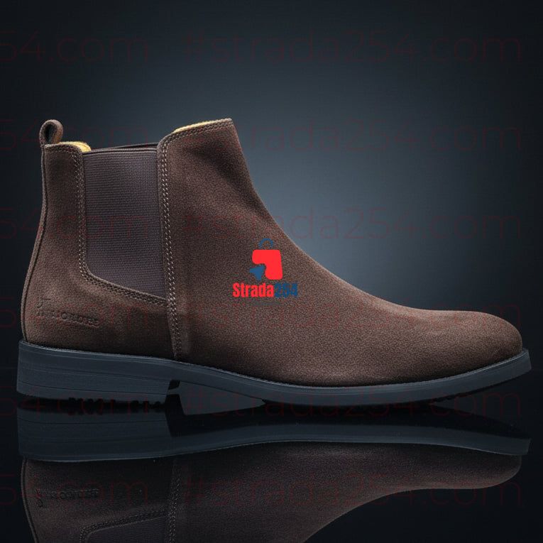 Men’s Suede Chelsea Boots – Classic Slip-On Smart Casual Shoes_trn