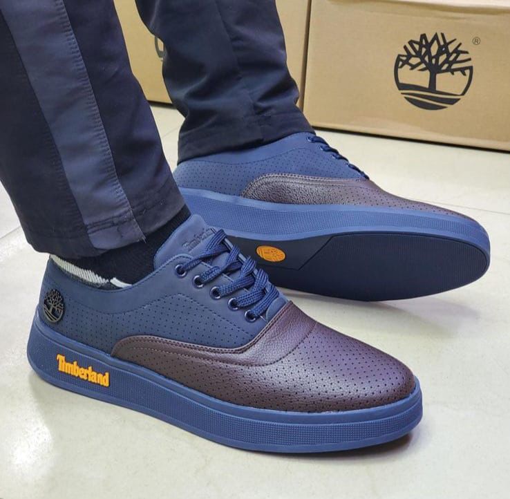 Men’s Casual Leather Sneakers – Dual-Tone