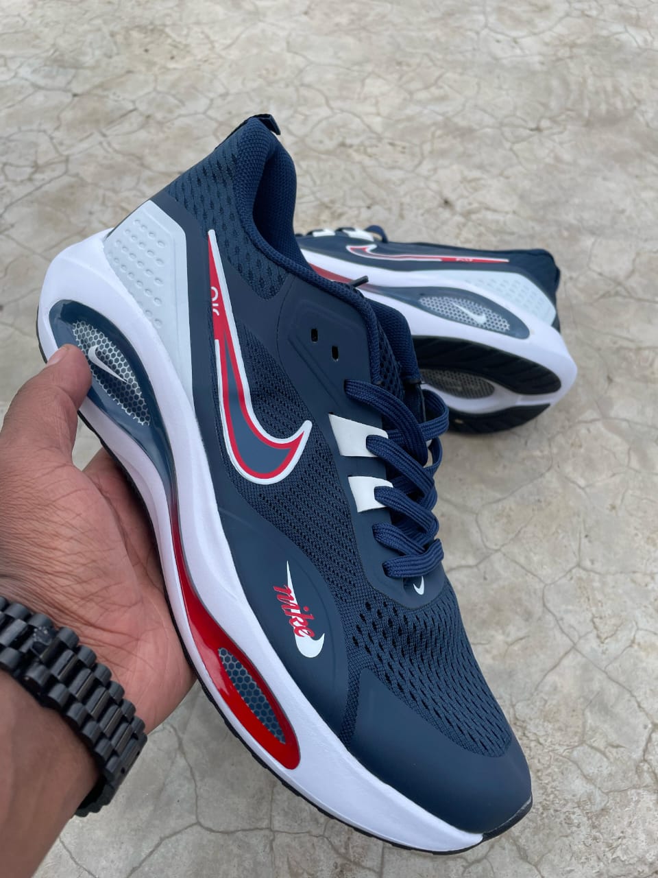 Sleek Black and White Sneakers