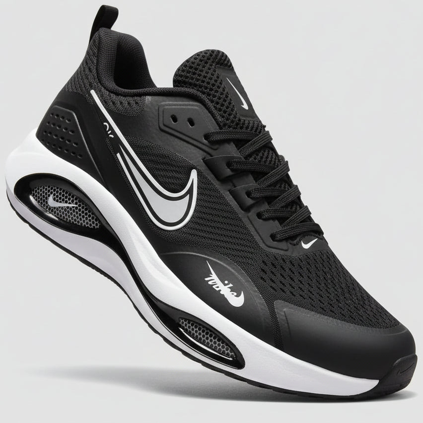 Sleek Black and White Sneakers