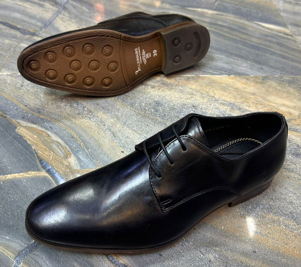 Men’s Classic Black Leather Derby Shoes – Premium Formal Lace-Up Footwear