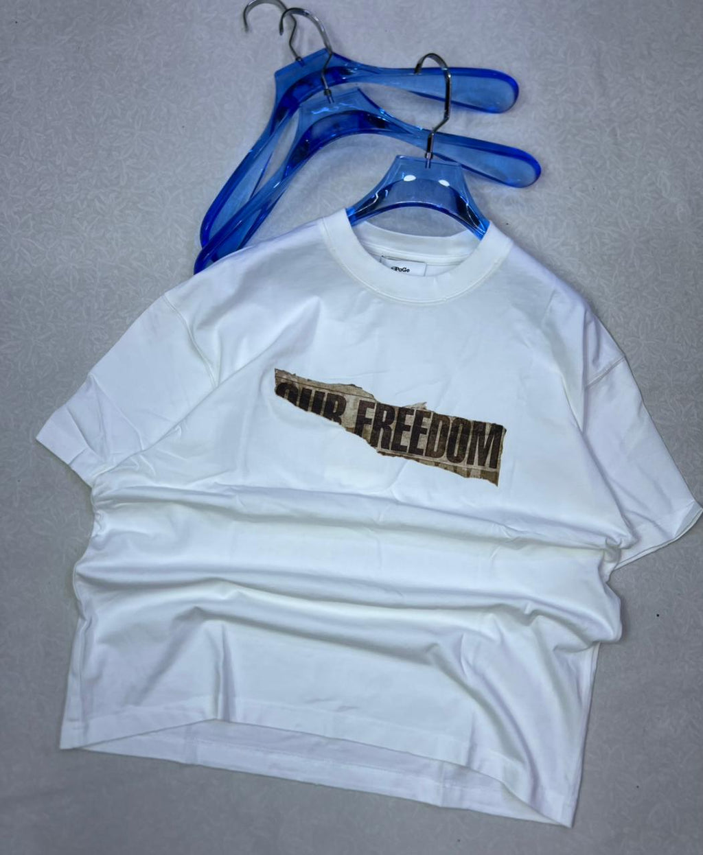 White Graphic T-Shirt – “Our Freedom” Casual Cotton Tee