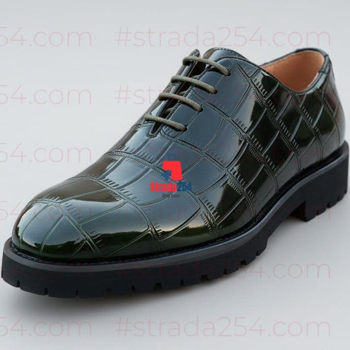 ⚡Timberland Wetlook Croc-Embossed Leather Dress Shoes for Men⚡