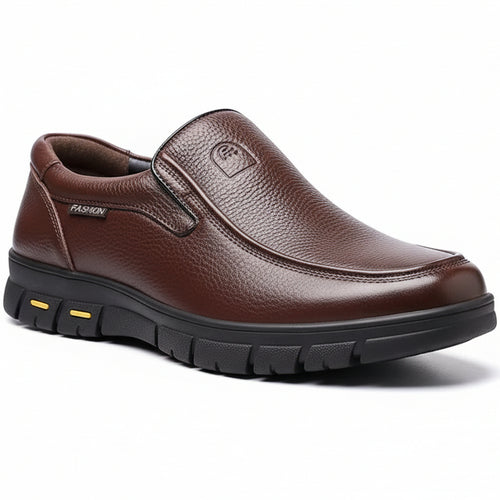 Men’s Leather Comfort Slip-On Shoes – Casual Office & Walking Loafers