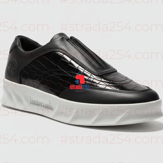 Men’s Premium Croc-Texture Slip-On Sneakers – Luxury Casual Comfort Shoes