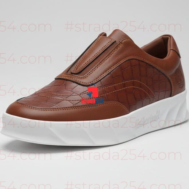 Men’s Premium Croc-Texture Slip-On Sneakers – Luxury Casual Comfort Shoes