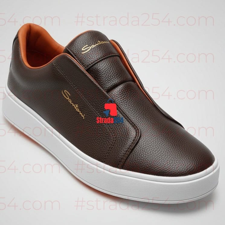 Men’s Premium Leather Slip-On Sneakers – Casual Luxury Comfort Shoes | Lightweight Fashion Walking Shoes for Men