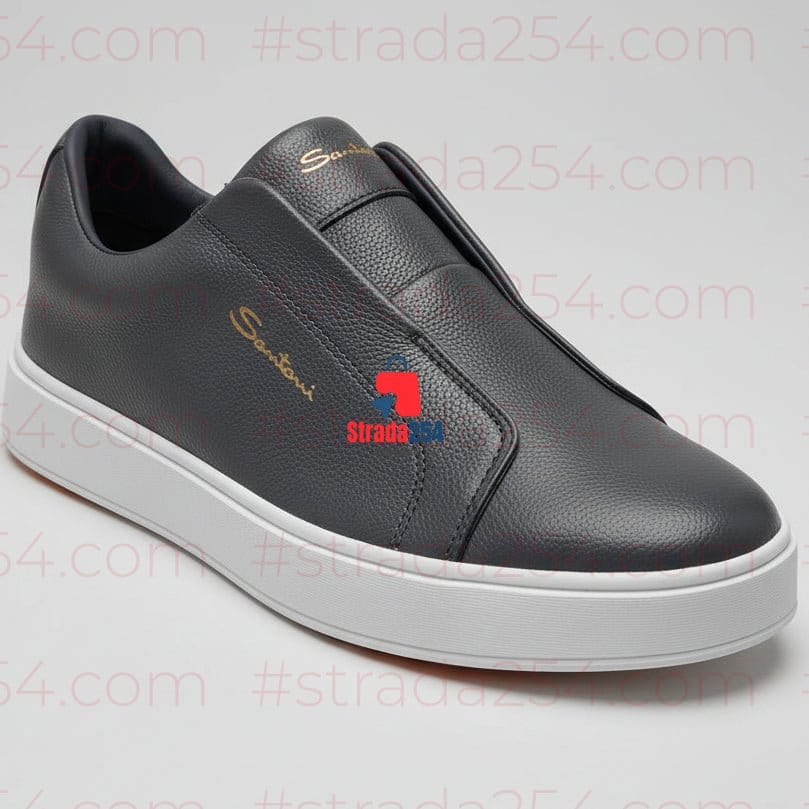 Men’s Premium Leather Slip-On Sneakers – Casual Luxury Comfort Shoes | Lightweight Fashion Walking Shoes for Men