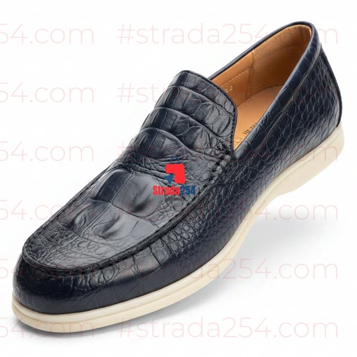 Men’s Premium Leather Slip-On Loafers – Classic Comfort Edition (Black, Brown, Dark Olive)_(KK)