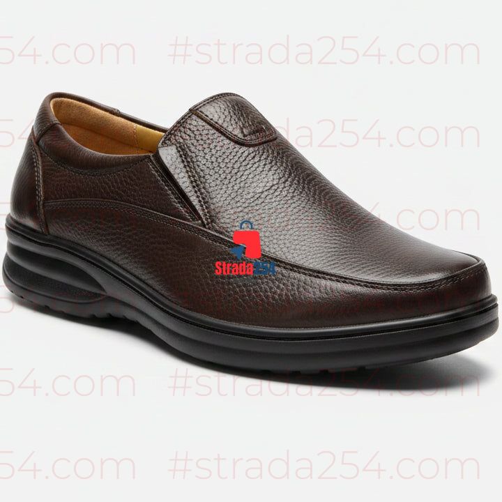 Men’s Classic Comfort Leather Shoes – Slip-On & Lace-Up Formal Casual Footwear