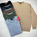 Men’s Classic Crew Neck Knit Sweater  – Soft Casual Pullover_SLM
