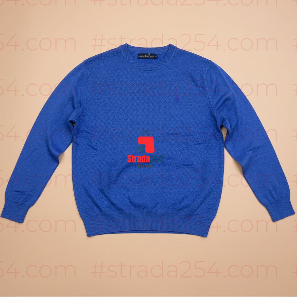 Men’s Textured Cable-Knit Crew Neck Sweater_at