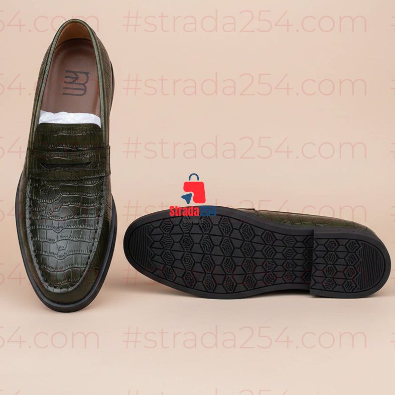 Men’s Textured Slip-On Loafers||TJ