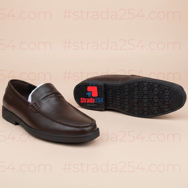 Men’s Textured Slip-On Loafers||TJ