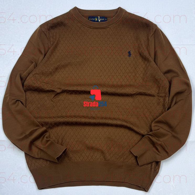 Men’s Textured Cable-Knit Crew Neck Sweater_at