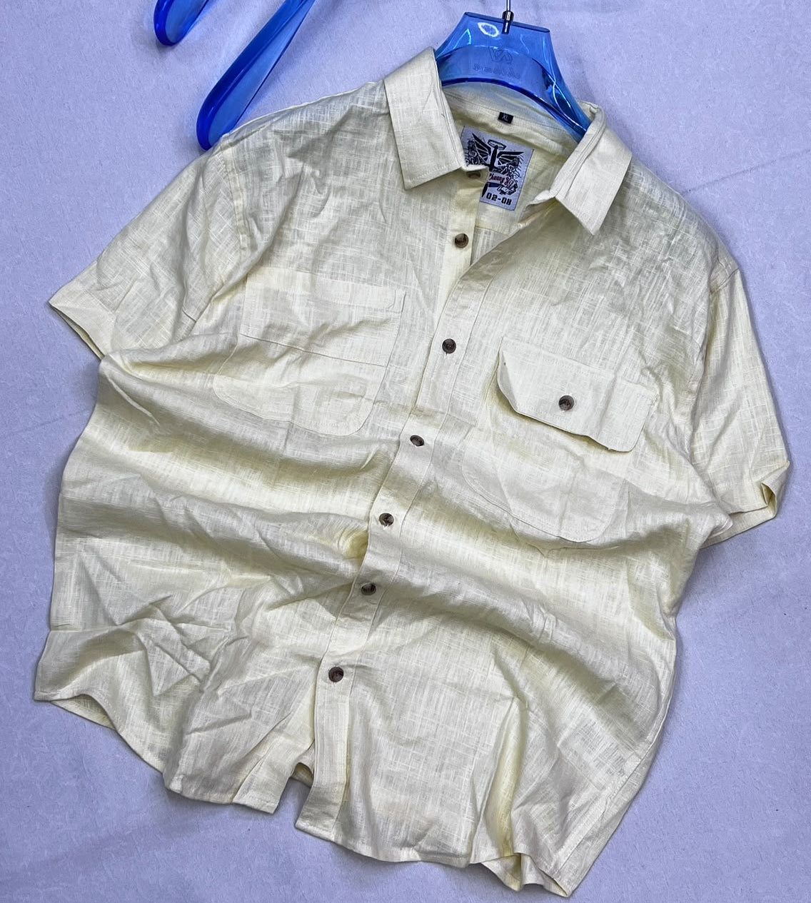 Premium Men’s Linen Short Sleeve Shirt – Lightweight Breathable Summer Casual Wear_AT